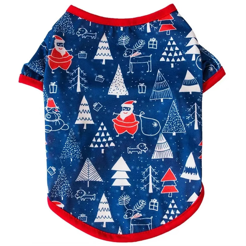 Camiseta Natalina para Pets – Roupinha Macia com Estampa de Boneco de Neve | Fantasia de Natal para Cães e Gatos Pequenos