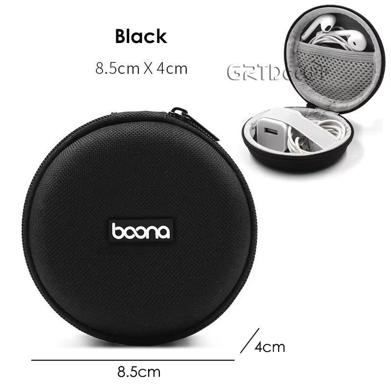 Bolsa de Armazenamento EVA Dupla – Organizador de Cabos, Fones, Carregadores e Acessórios Eletrônicos