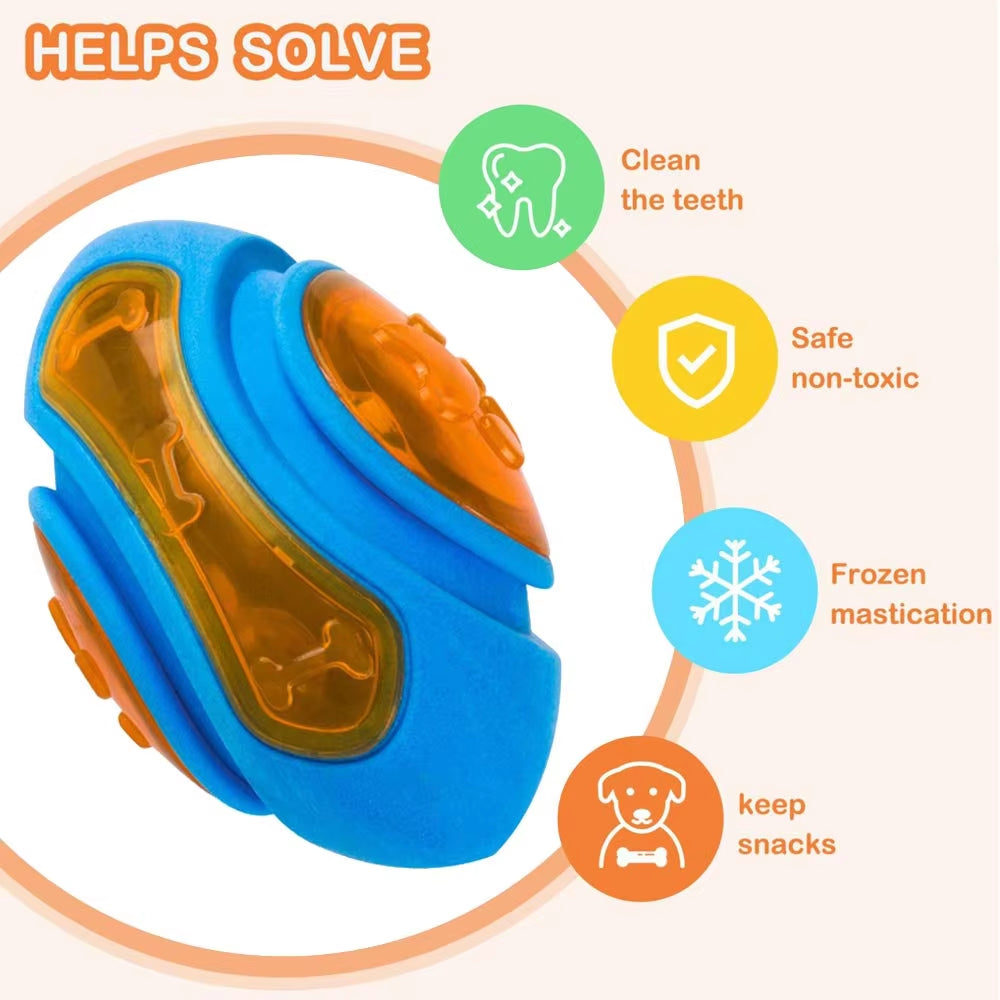 Brinquedo de Borracha para Cães – Anti Mordida & Barulho Divertido | Brinquedo Interativo para Treino e Limpeza dos Dentes de Cães Médios e Grandes