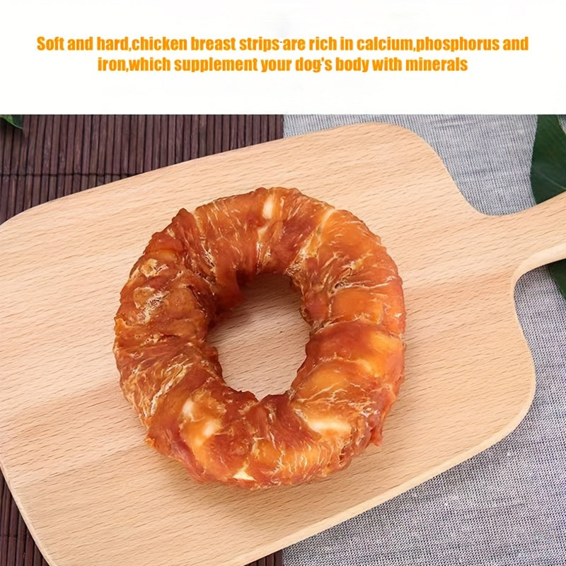 Petiscos Mastigáveis para Cães – Donuts e Bastões de Frango