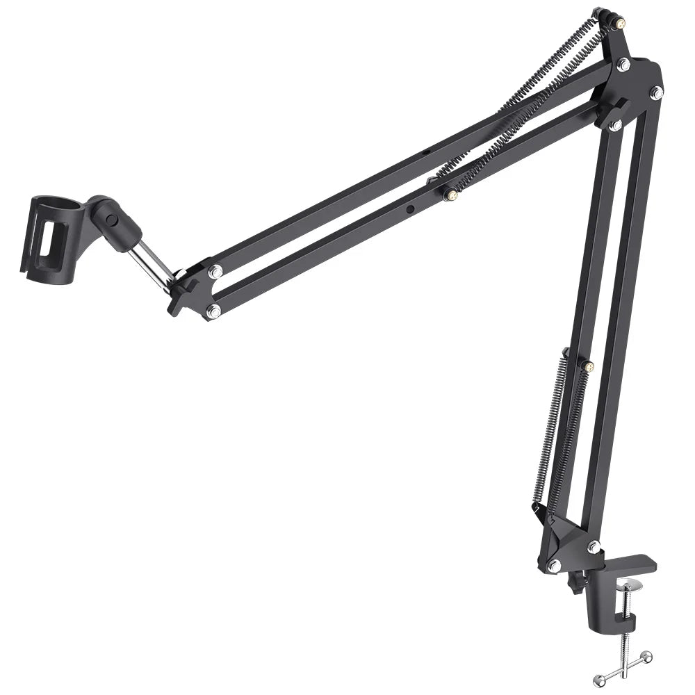 Suporte de Microfone Suspensão Boom Arm – Scissor Arm Stand Ajustável para Podcast, Streaming e YouTube
