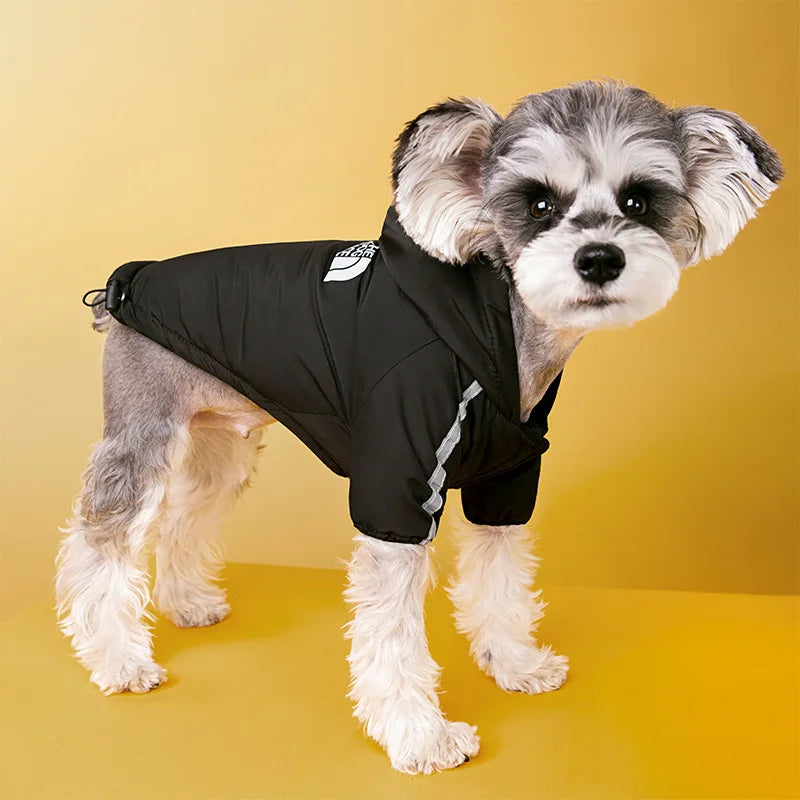 Casaco Impermeável Refletivo para Cães Pequenos e Médios – Jaqueta de Fleece Quentinha | Capa de Chuva para Filhotes e Chihuahua