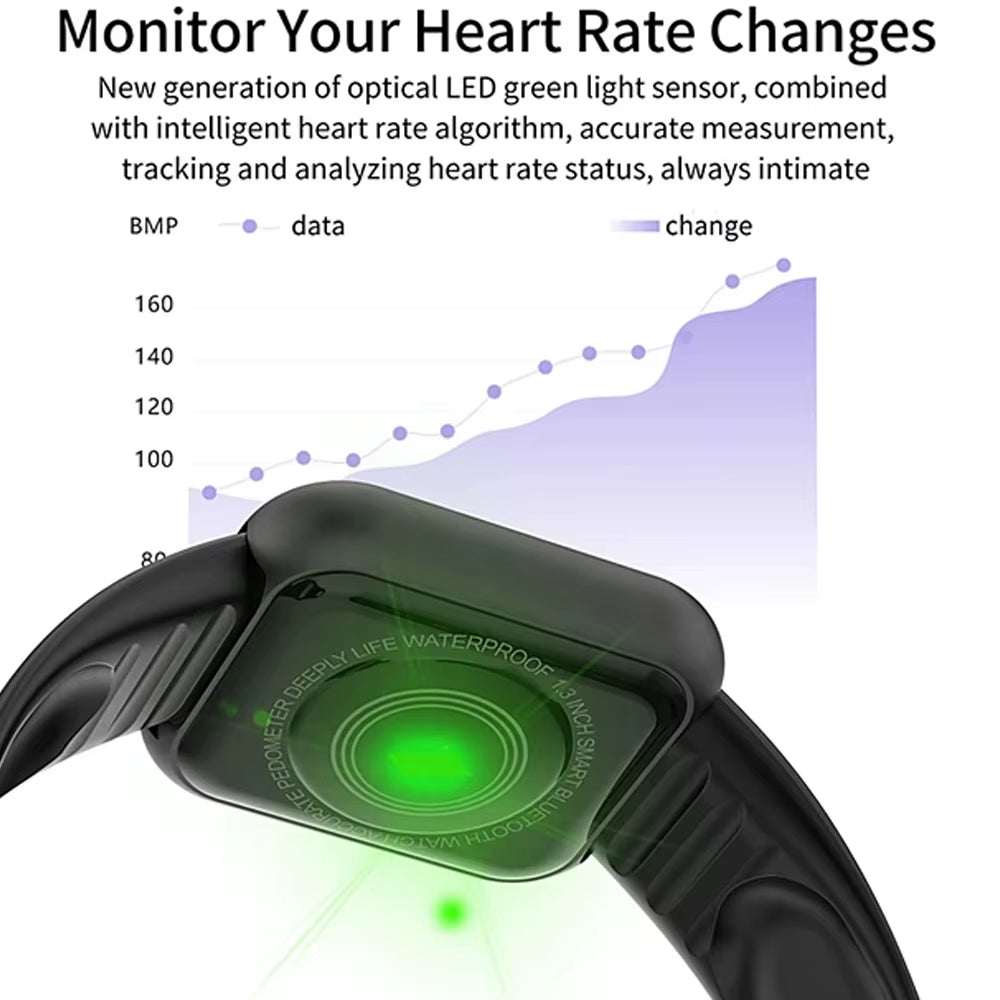 Smart Watch Men Women Smartwatch, Smart Band, Heart Rate, Health, Waterproof Sport