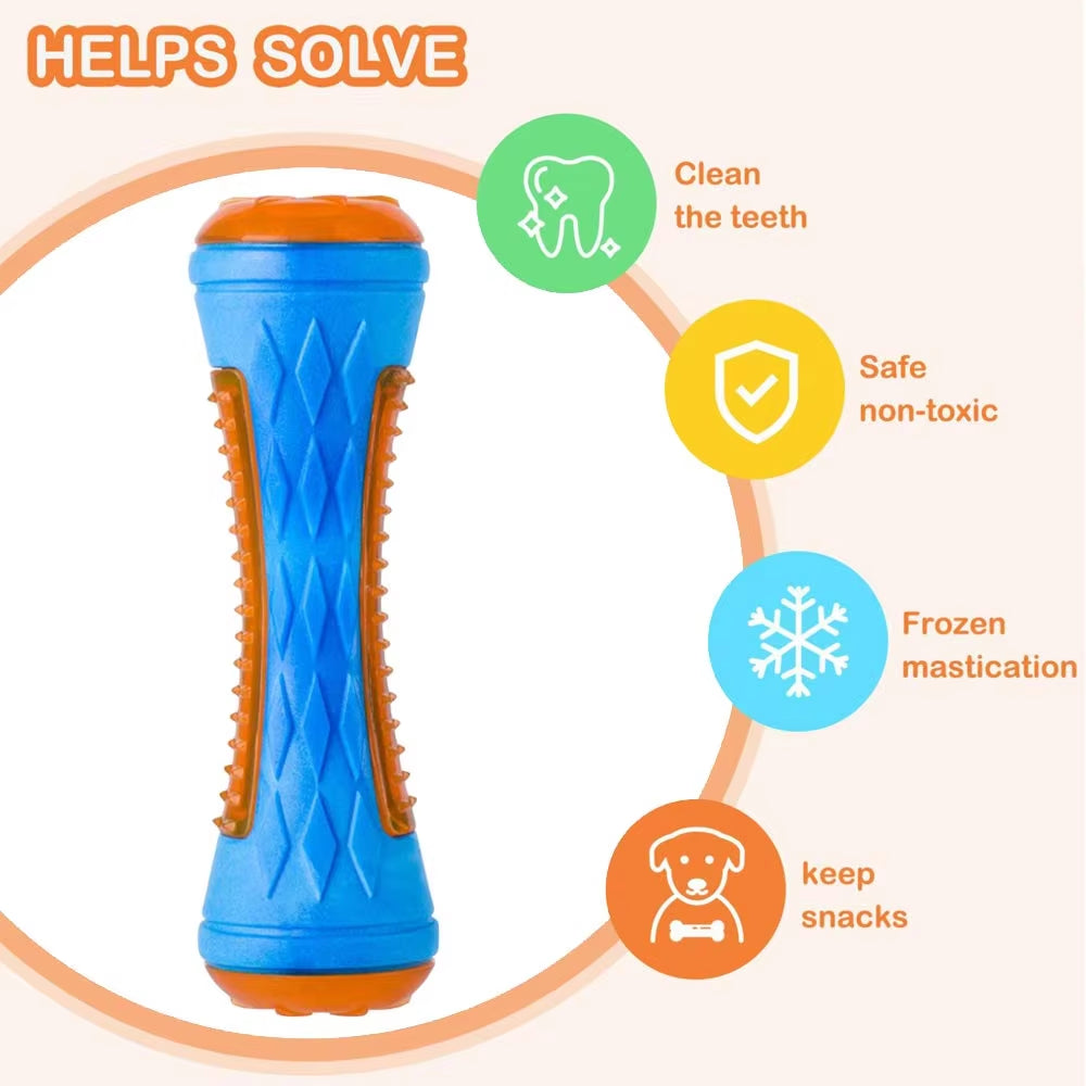 Brinquedo de Borracha para Cães – Anti Mordida & Barulho Divertido | Brinquedo Interativo para Treino e Limpeza dos Dentes de Cães Médios e Grandes