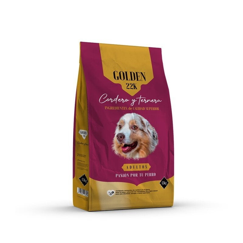 Golden 22K Cordeiro & Carne – Ração Super Premium para Cães Adultos | Alta Energia & Equilíbrio Nutricional