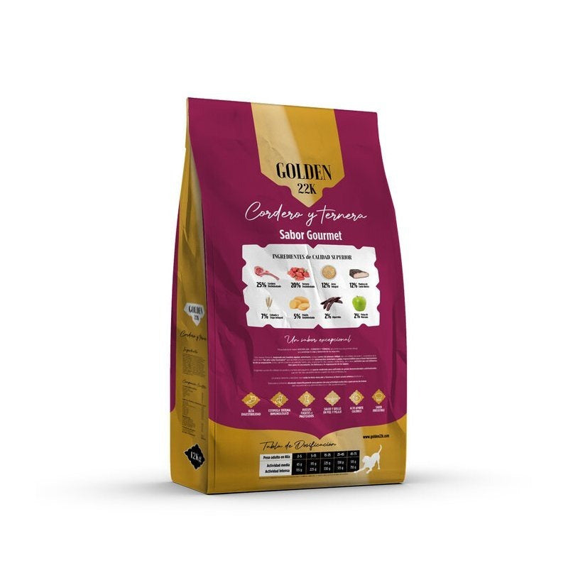 Golden 22K Cordeiro & Carne – Ração Super Premium para Cães Adultos | Alta Energia & Equilíbrio Nutricional