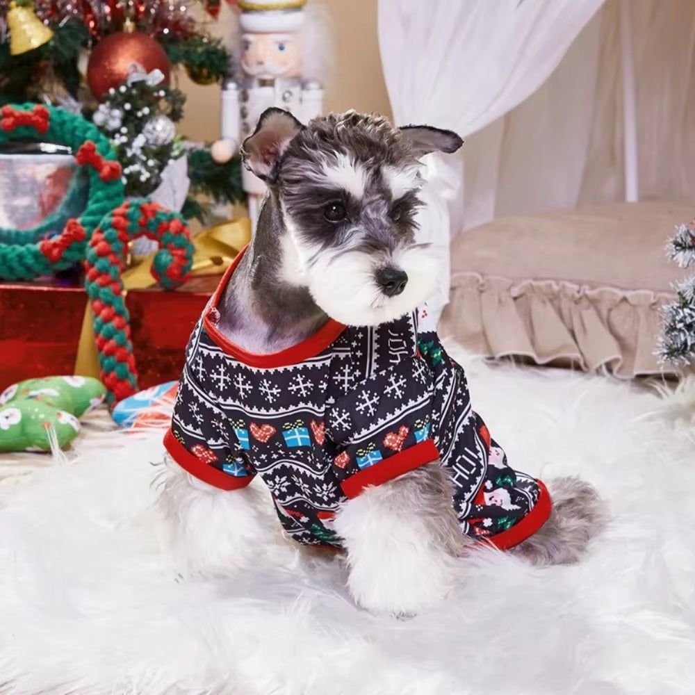 Camiseta Natalina para Pets – Roupinha Macia com Estampa de Boneco de Neve | Fantasia de Natal para Cães e Gatos Pequenos