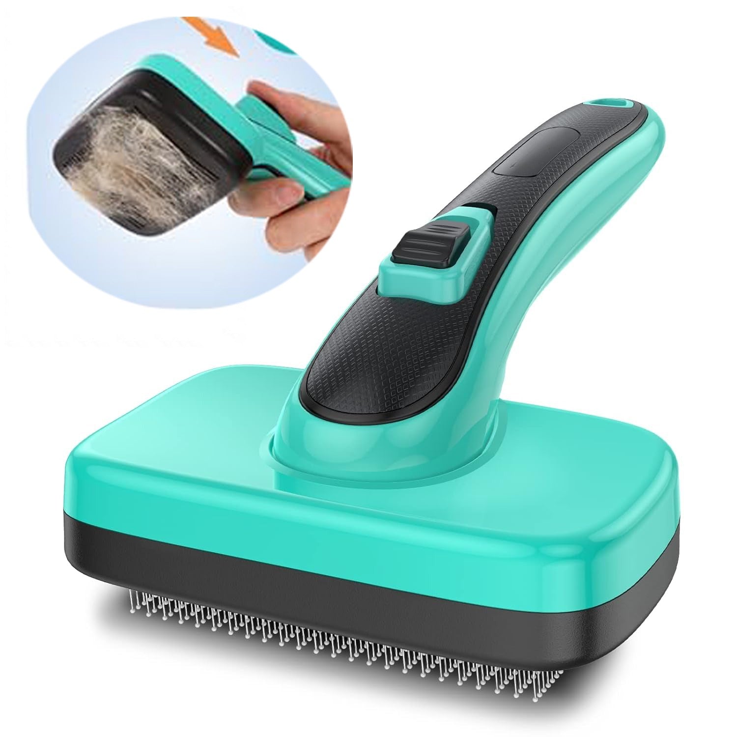 Escova Autolimpante para Cães e Gatos – Slicker Brush | Remoção de Pelos Soltos, Desembaraço e Massagem