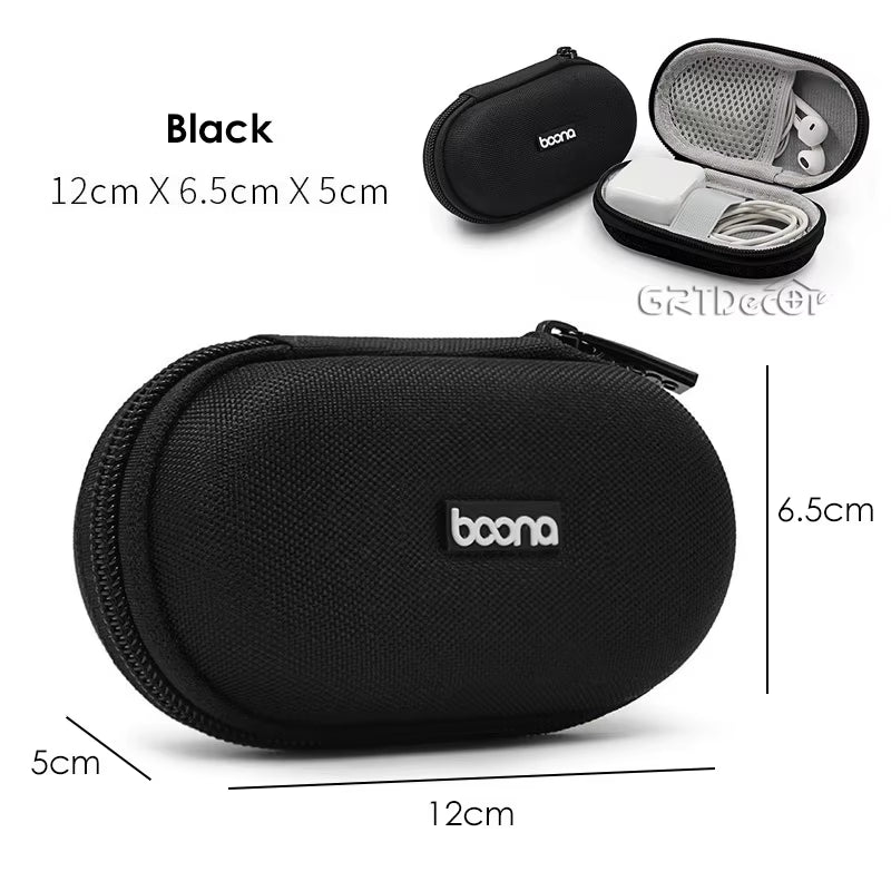Bolsa de Armazenamento EVA Dupla – Organizador de Cabos, Fones, Carregadores e Acessórios Eletrônicos