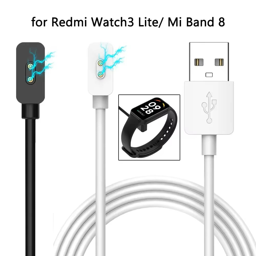 USB Charger for Redmi Watch 5 Lite/Xiaomi Mi Band 8/9/Redmi Band 2/Watch 3 Active/Smart Band 8 Pro Magnetic Charging Cable
