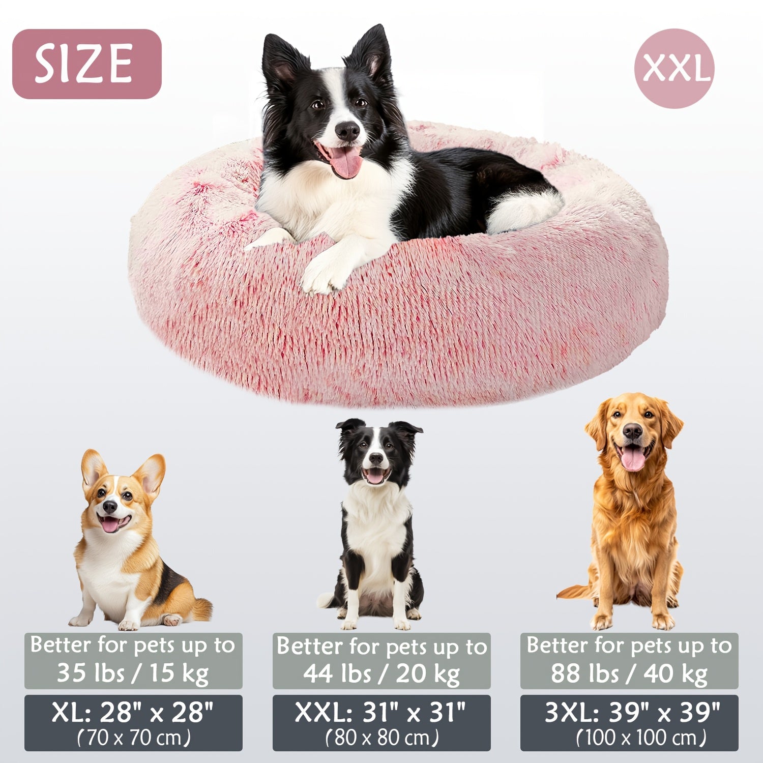 Soft Plush Round Pet Bed – Cama Macia e Aconchegante para Cães e Gatos | Ideal para Outono e Inverno