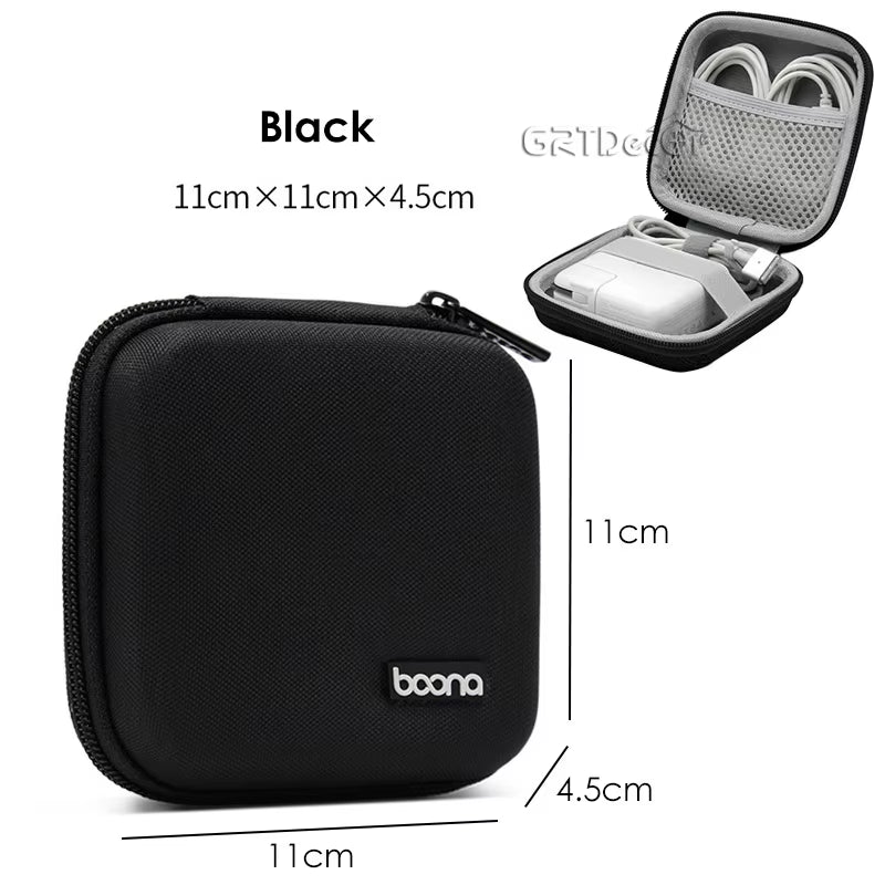 Bolsa de Armazenamento EVA Dupla – Organizador de Cabos, Fones, Carregadores e Acessórios Eletrônicos