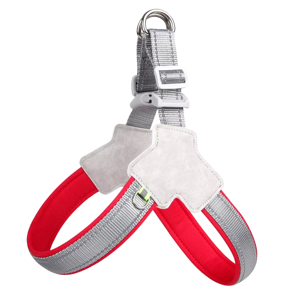 Peitoral Refletivo Anti-Puxões – Ajustável para Cães e Gatos Pequenos e Médios | Colete Seguro para Pug, Chihuahua e Bulldog