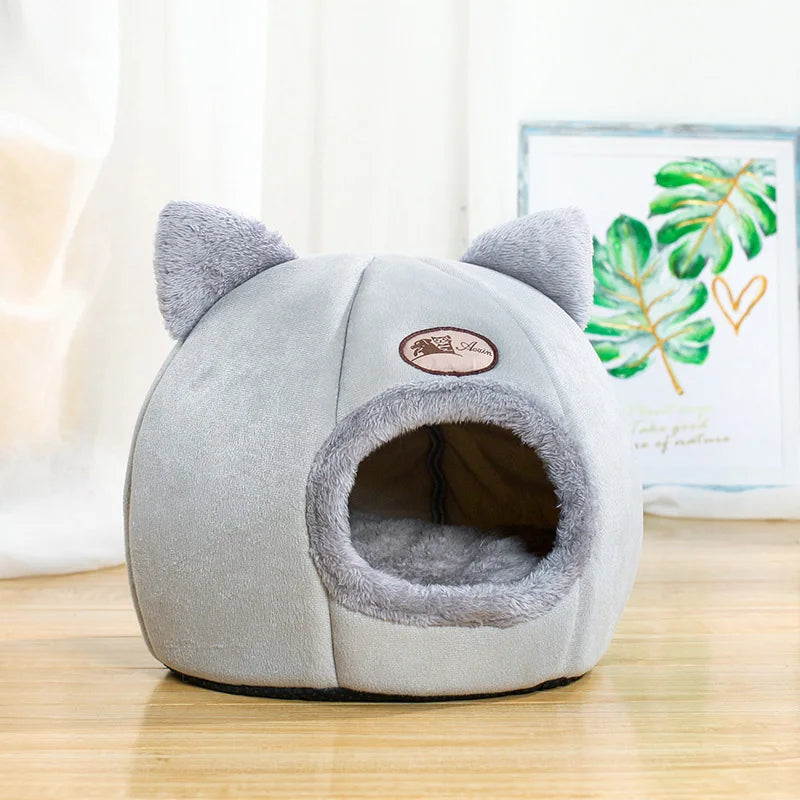 Cama Aconchegante de Inverno para Gatos – Toca Quentinha e Macia para Gatos e Cães Pequenos | Ninho de Sono Profundo e Confortável