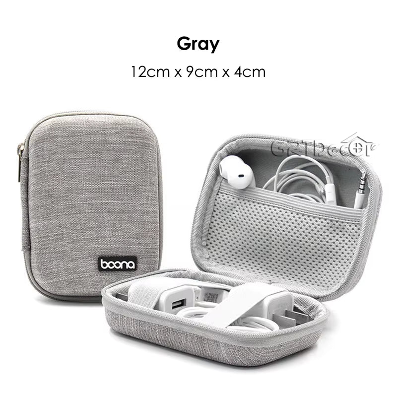 Bolsa de Armazenamento EVA Dupla – Organizador de Cabos, Fones, Carregadores e Acessórios Eletrônicos